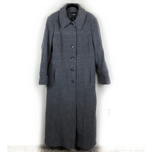 East 5th Full Length Wool Coat Gray Pockets 12